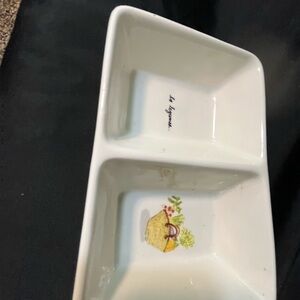 Rae Dunn Ceramic Divided Dish